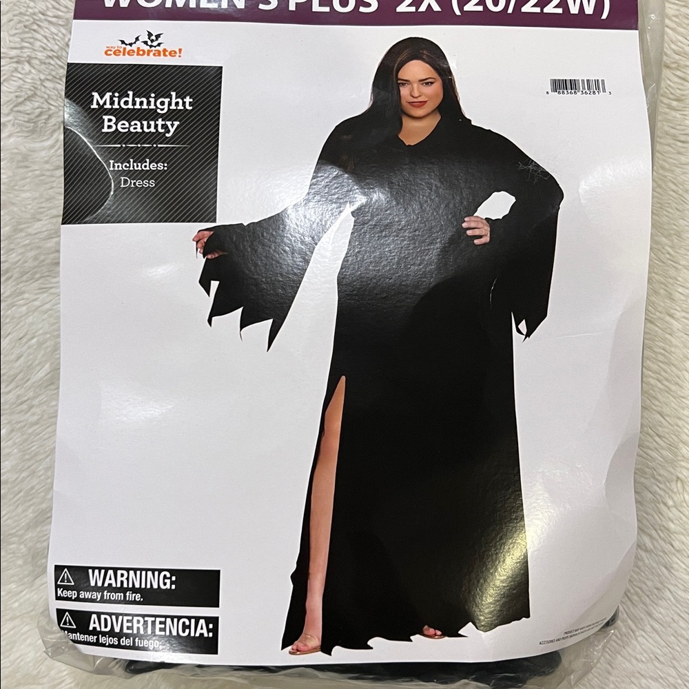 Midnight Beauty Morticia Addams Dress 2X 20/22W)